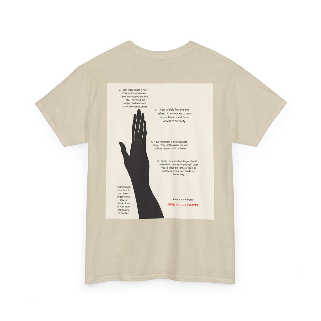 Five Finger Prayer T-Shirt — Christian Prayer Graphic Tee | Catholic Faith Shirt