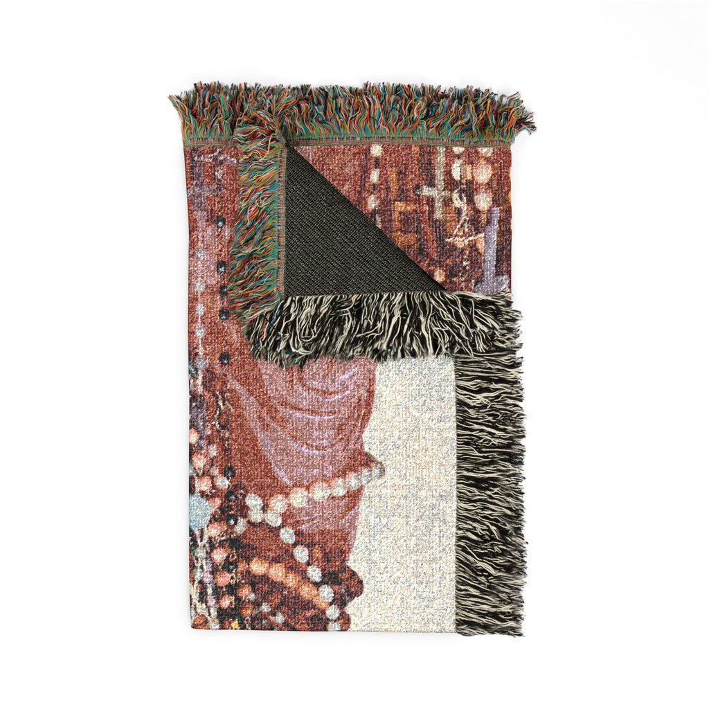 Virgin Mary Woven Blanket — Catholic Rosary Art