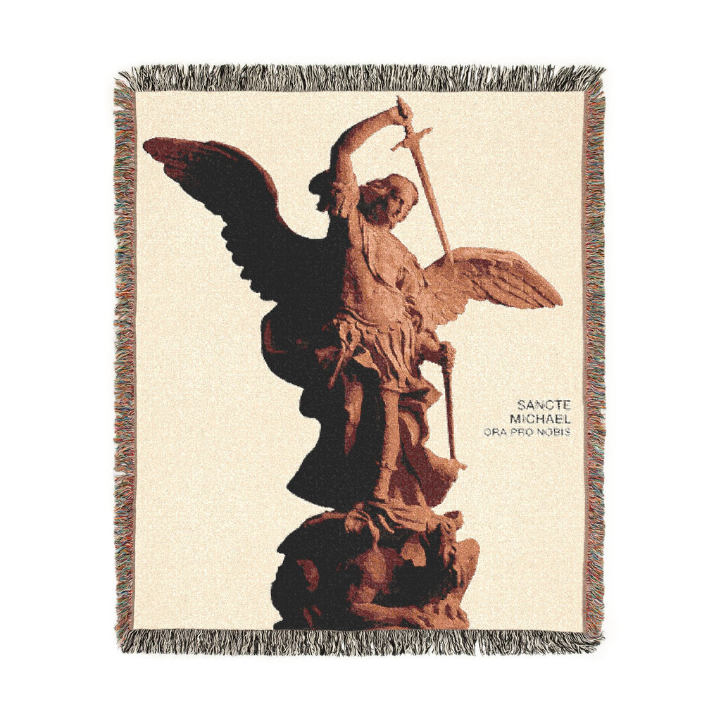 Saint Michael Woven Blanket — Sancte Michael, Ora Pro Nobis