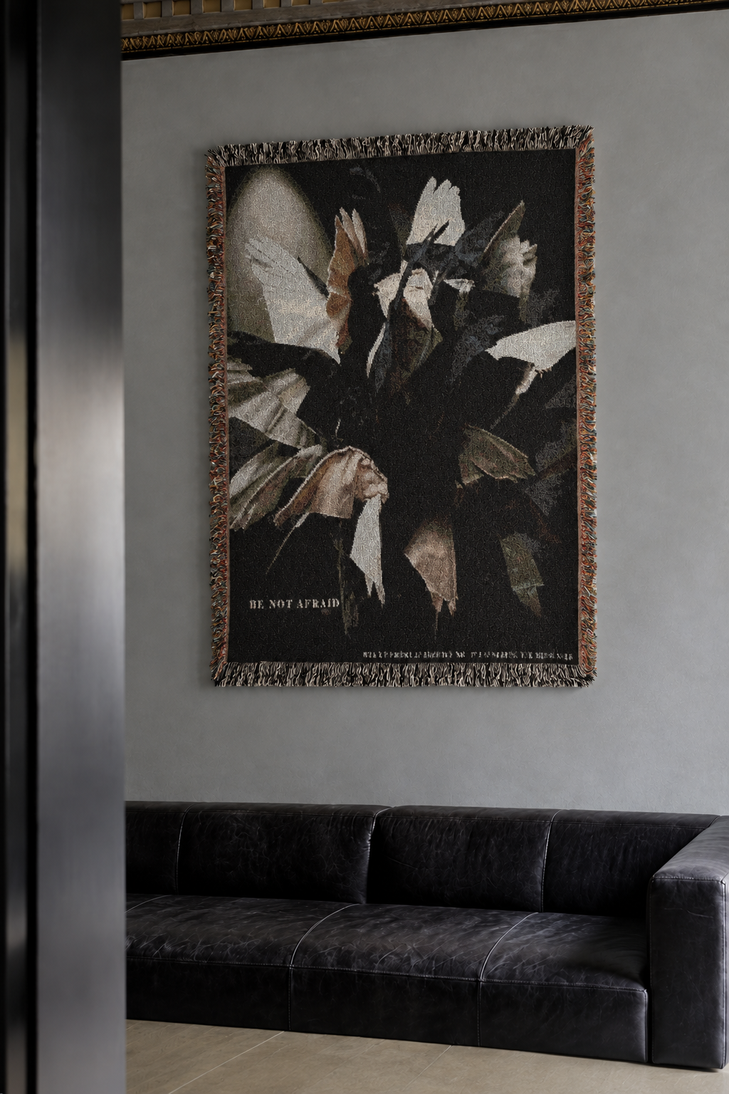 Be Not Afraid — Biblical Angel Woven Blanket Wall Tapestry