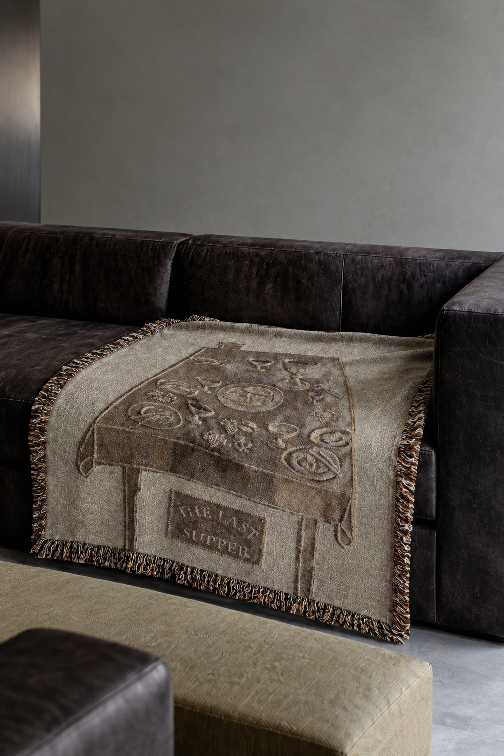 Catholic Eucharist Woven Blanket Wall Tapestry — The Last Supper