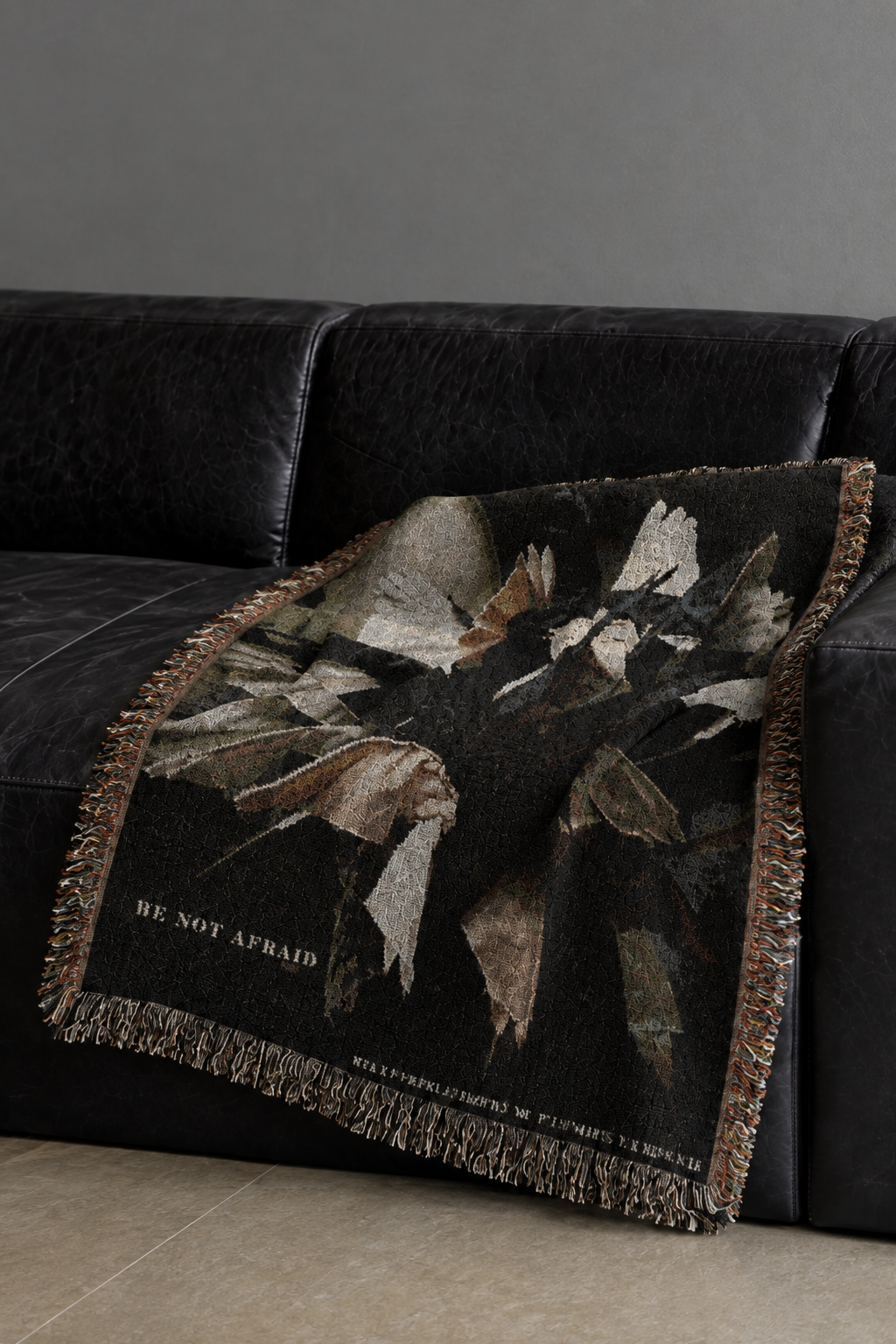 Be Not Afraid — Biblical Angel Woven Blanket Wall Tapestry