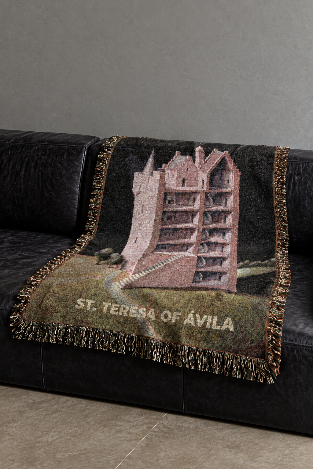 St. Teresa of Ávila Woven Blanket Wall Tapestry — Interior Castle